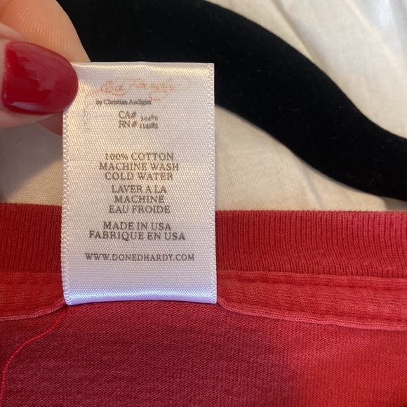 Vintage Ed Hardy by Christian Audigier Death Before Dishonor Red SS Tee - Picture 5 of 5